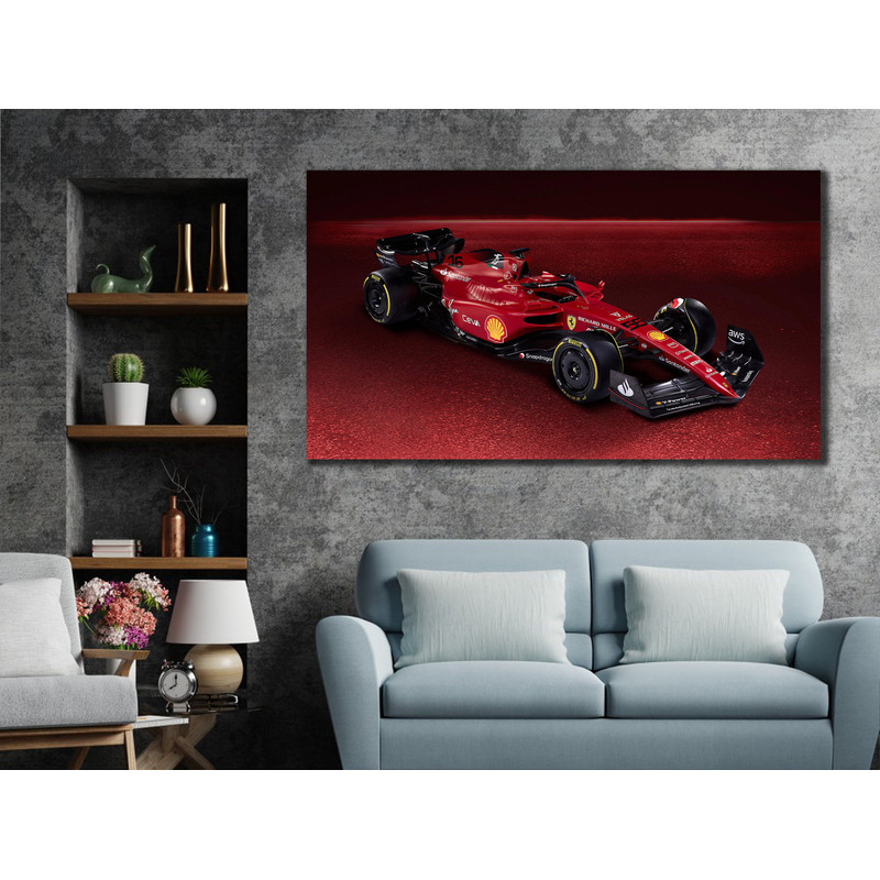 Red Formula 1 Wall Art, F1 Digital Printing, Car Wall Decor, Canvas Print, Living Room Canvas, Ready to hang, Home Gift.jpg