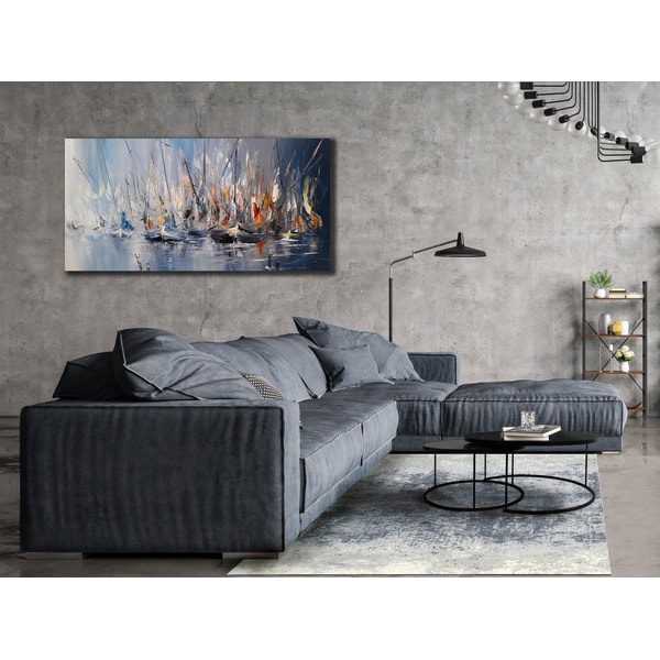 Sailing Ship Canvas Art, Sailboat Wall Decor, Abstract Print Canvas, Ready to Hang, Modern Home Decor, Warship Wall Art, Saling Boat Poster.jpg