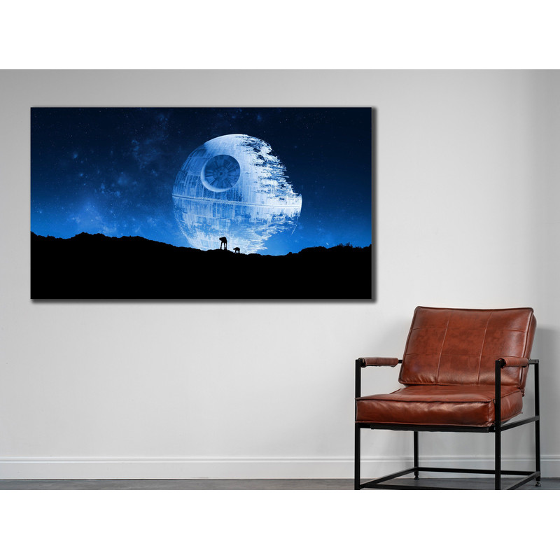 Star Wars Poster, Starwars Death Star Canvas Wall Art, Death Star at Space Wall Art Canvas, Star Wars Poster Print, Wall Decor.jpg