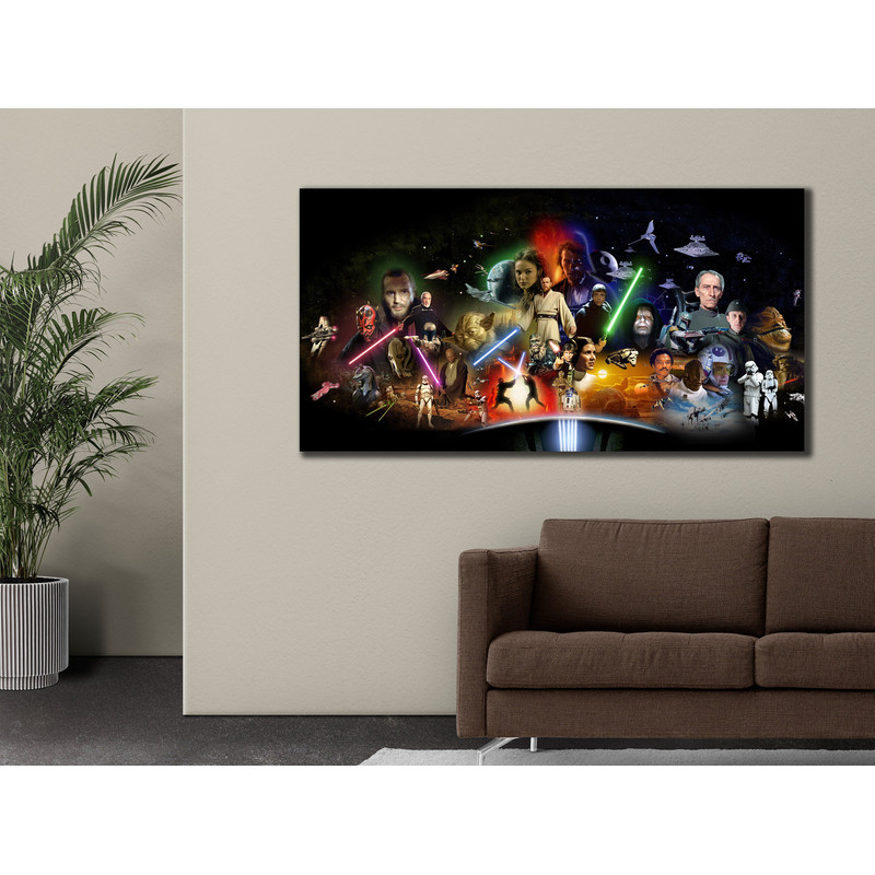 Star Wars Wall Art, Serial Star Wars Canvas Wall print, Yoda Poster, Darth Vader Poster, Ready To Hang, Room Poster, Home Decor.jpg