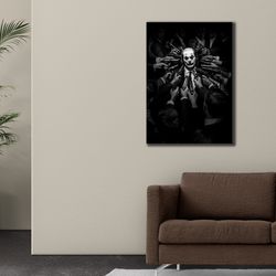 the joker wall decor, movie poster, joker portrait print on canvas, bedroom decor art, modern home decor, action canvas
