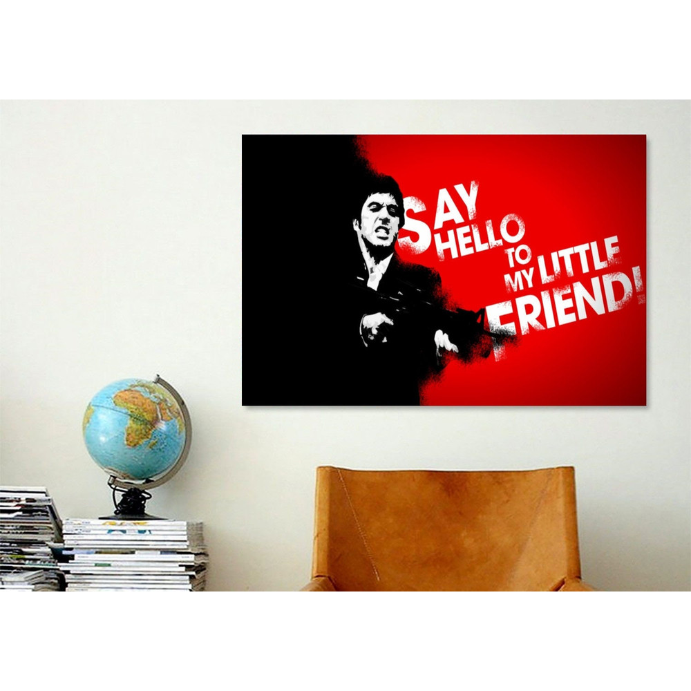 Al Pacino Poster,Tony Montana Wall Art,Scarface Movie Canvas Wall Art, Gangsters Canvas Print,Office Decor,Ready to Hang,Gift For Him 1.jpg