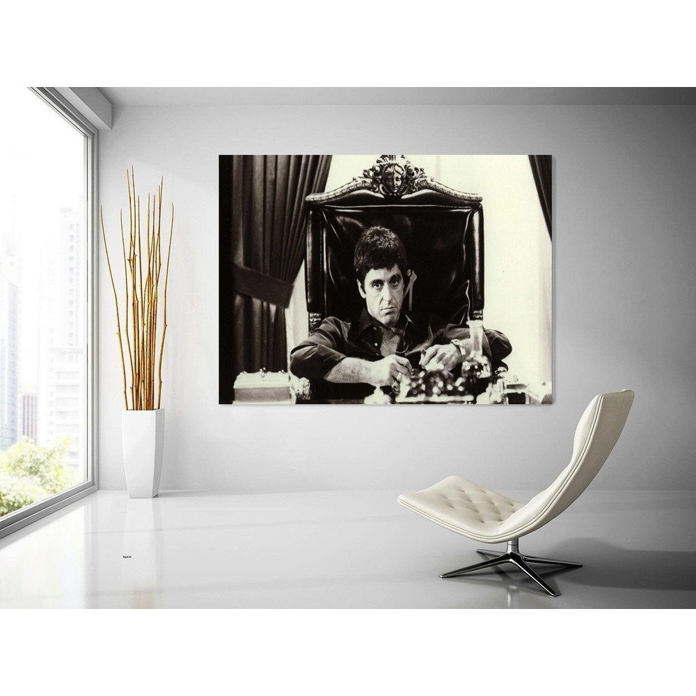 Al Pacino Poster,Tony Montana Wall Art,Scarface Movie Canvas Wall Art, Gangsters Canvas Print,Office Decor,Ready to Hang,Gift For Him.jpg
