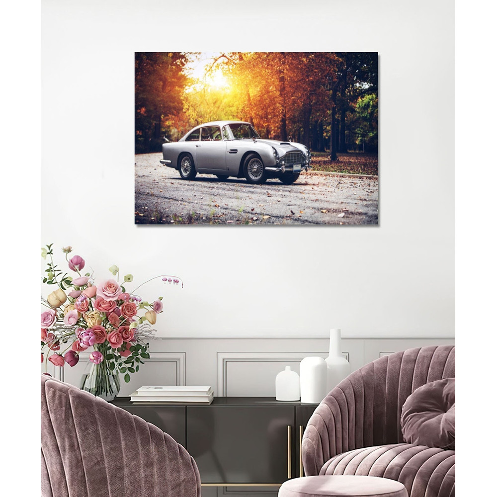 Aston Martin DB5 Canvas Wall Art,Aston Martin DB5 Classic Poster,Ready To Hang, James Bond Car,James Bond Canvas Gift.jpg