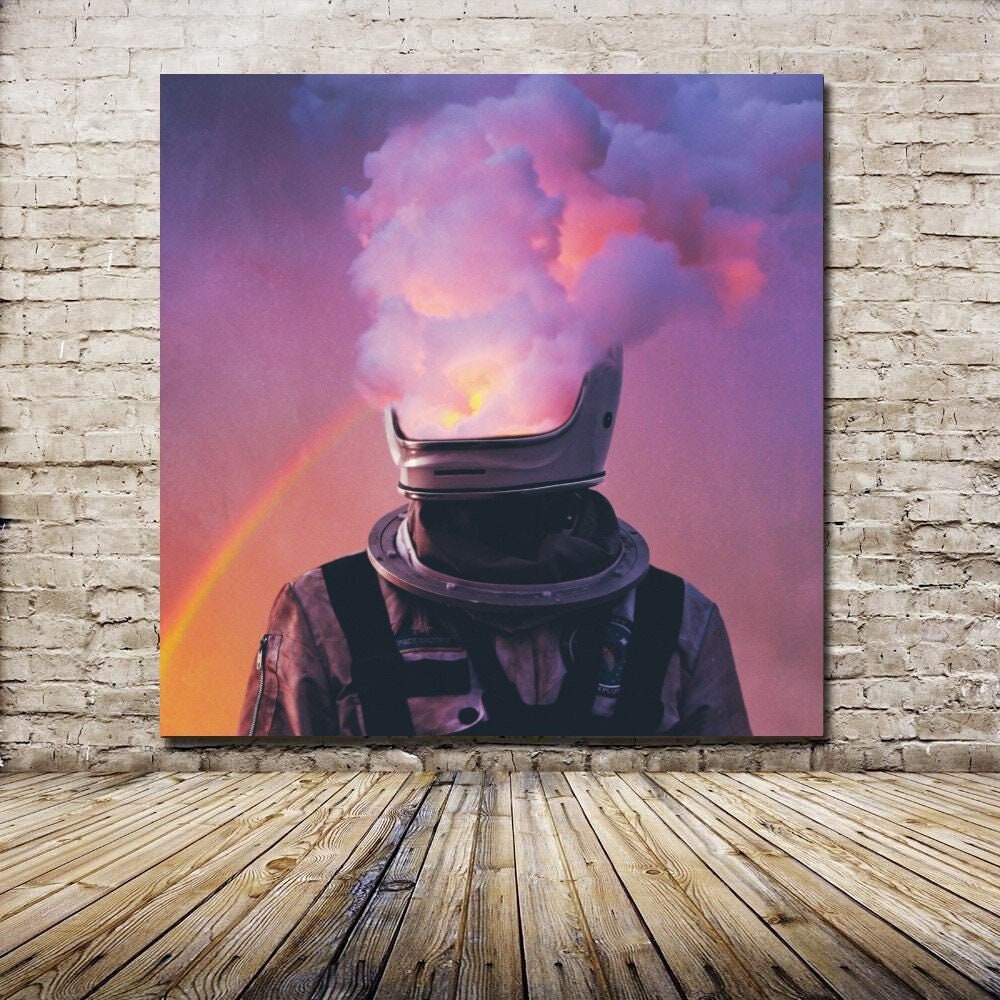 Astronaut In Space,Sublimenation,Gift For Him,Astronaut Wall Art,Canvas Wall Art,Outer Space Poster,Ready to Hang.jpg