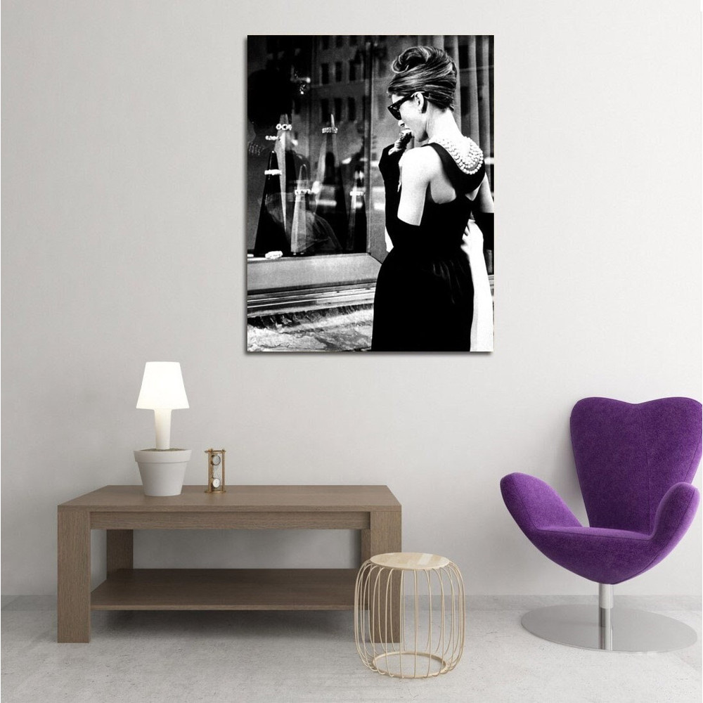 Audrey Hepburn Wall Art,Audrey Hepburn Print,Trendy Wall Art,Audrey Hepburn Poster Canvas,Black and White Art,Woman Fashion Art Decor 1.jpg