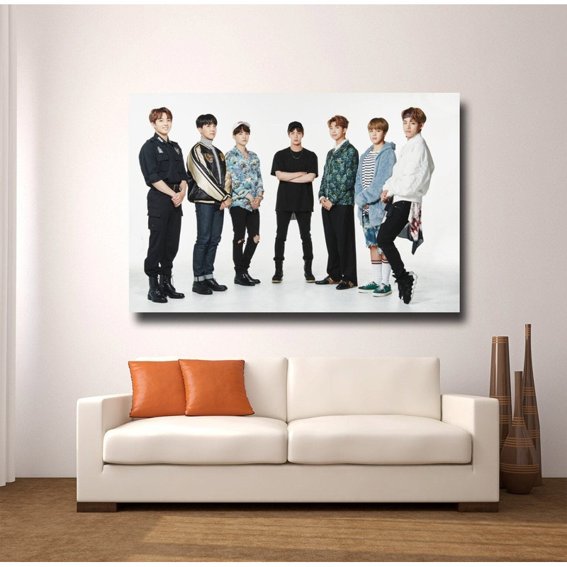 BTS Bangtan Boys South Korean Boy Band K-Pop Worlwide Famous Group Fan Gift Celebrity Home Wall Decor Canvas Print WallArt Poster,Roll,Panel.jpg
