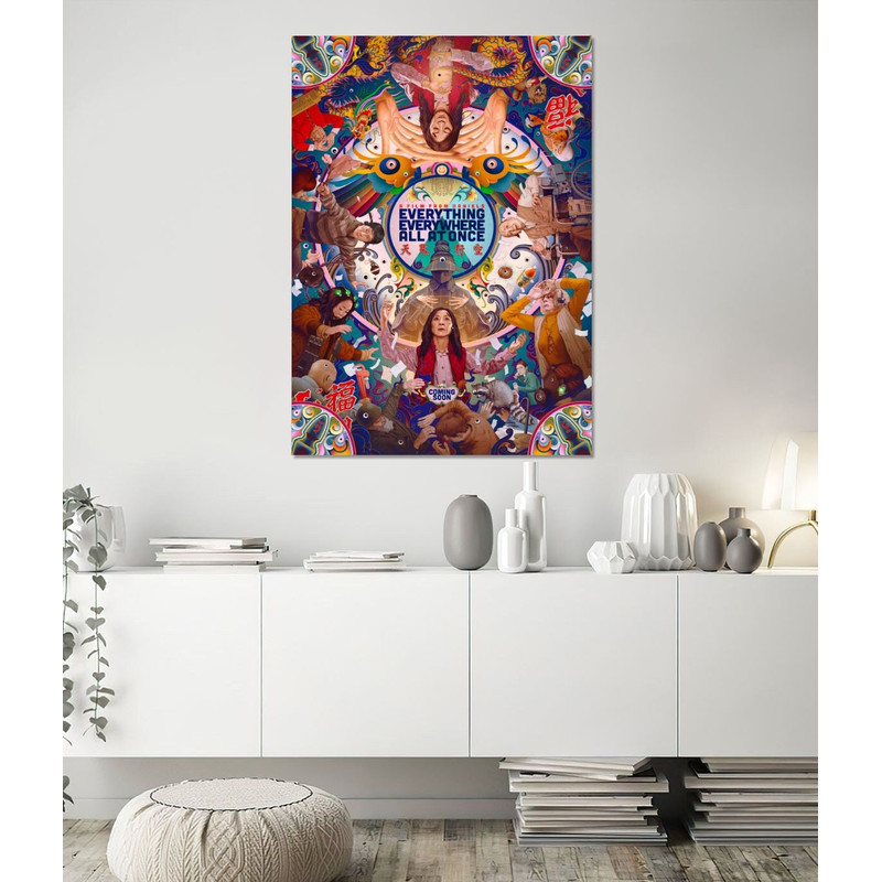 Everything Everywhere All At Once Print 2022 Wall Art, Films Maxi, Animation, Home Decor, Pictures, Everything Canvas Wall Art, Large Canvas.jpg
