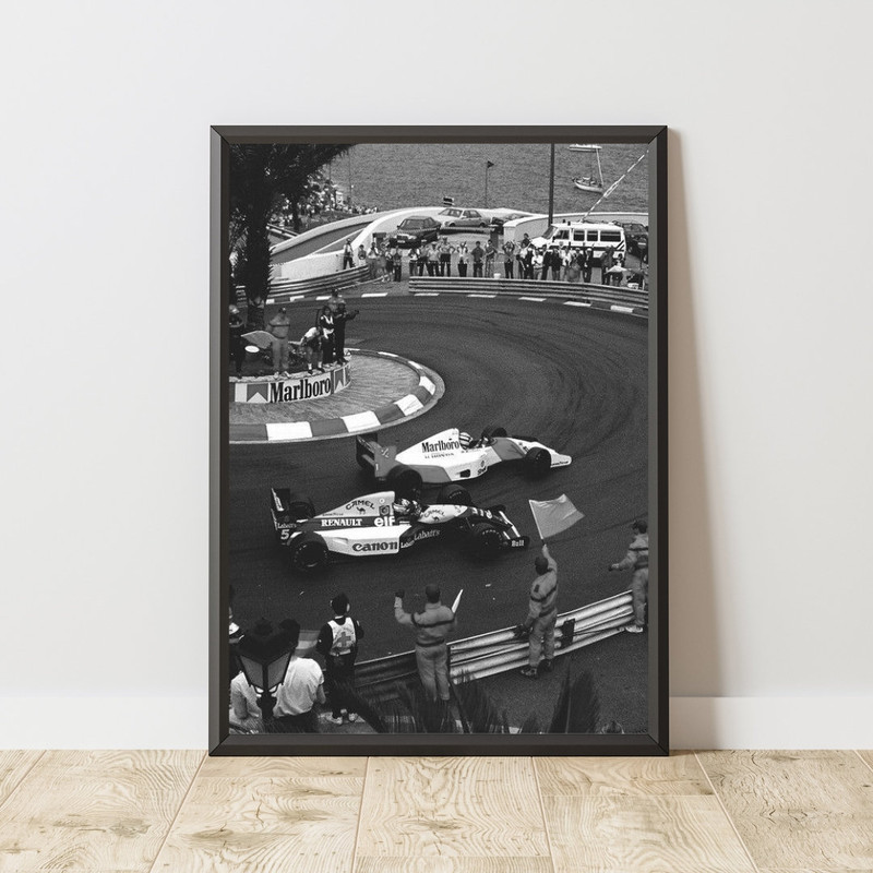 1992 Monaco Formula 1 Grand Prix Poster, Vintage Motorsport Poster, Vintage Formula One Poster, Vintage Sport Poster.jpg