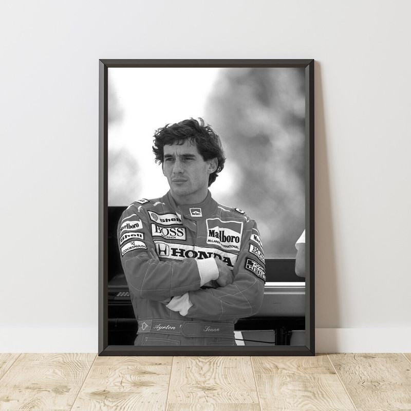 Ayrton Senna Poster, Ayrton Senna Print, Ayrton Senna Wall Art, Formula 1 Poster, Vintage Motorsport Poster, Vintage Formula One Poster 1.jpg