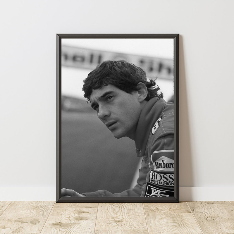 Ayrton Senna Poster, Ayrton Senna Print, Ayrton Senna Wall Art, Formula 1 Poster, Vintage Motorsport Poster, Vintage Formula One Poster.jpg