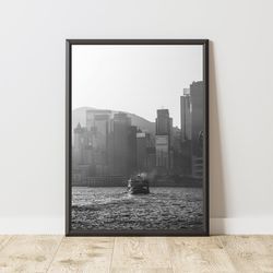 hong kong poster, hong kong print, hong kong wall art, china poster, china wall art, travel poster, travel print, travel