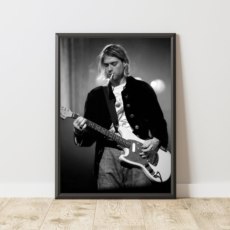 Kurt Cobain Poster, Kurt Cobain Print, Kurt Cobain Wall Art, Music Wall Art, Music Poster, Music Print, Vintage Wall Art.jpg