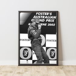 michael schumacher poster, michael schumacher print, michael schumacher wall art, formula 1 poster, vintage formula one