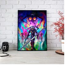 zelda retro poster - zelda poster -zelda majora's mask poster - zelda a link to the past poster - zelda vintage poster -