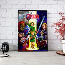 zelda retro poster - zelda ocarina of time poster-zelda poste r- zelda tears of the kingdom poster-zelda majora's mask p