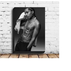 asap rocky rap hip hop singer music poster canvas wall art picture for living room home decor (no frame)