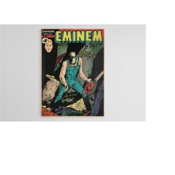 eminem poster, eminem print, eminem wall decor, eminem music poster, eminem comics art, hip hop poster, digital poster,
