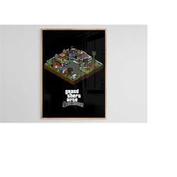 gta san andreas print, gta san andreas art, gta san andreas poster, digital print, download poster, home decor, wall dec