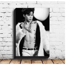 bts jimin music poster canvas wall art picture for living room home decor (no frame)