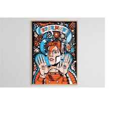 david bowie poster, david bowie art, digital poster, downlaod print, home decor, wall decor, music poster, famous poster