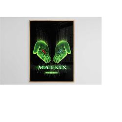 matrix wall art, matrix poster print, matrix art, movie poster, digital poster, home decor, wall decor, matrix movie pos