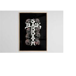 black sabbath, black sabbath wall art, music poster, heavy metal poster, wall decor, home decor, digital poster, downloa