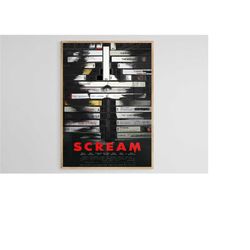 scream poster, scream movie poster, scream digital poster, wall decoration, horror movie fan art, digital poster, scream