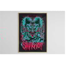 slipknot poster, music poster, music lovers , home decor , digital poster, wall decor, famous wall art, vintage poster,
