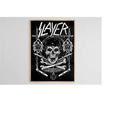 slayer poster, slayer art, slayer music poster, trash metal poster, vintage poster, digital print, download poster, wall