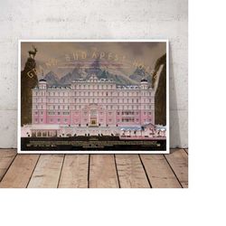 the grand budapest hotel movie poster canvas wall art picture for living room home decor (no frame)