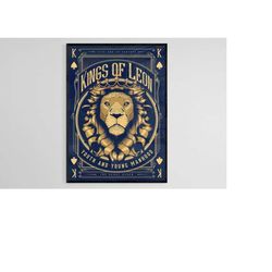 kings of leon poster, kings of leon art, digital poster, music poster, vintage poster, download poster, home decor, wall