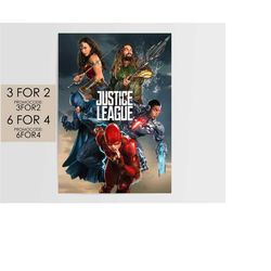 justice league 2017 poster - dc movie poster art film print gift jl001