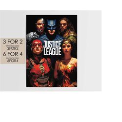 justice league 2017 poster - dc movie poster art film print gift jl002