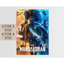 the mandalorian star wars poster - tv movie poster art film print gift swm006
