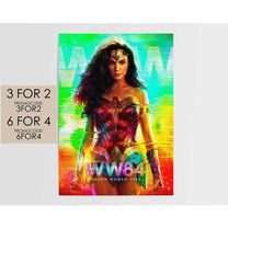 wonder woman 1984 2020 poster - dc movie poster art film print gift ww84003