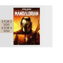 the mandalorian star wars poster - tv movie poster art film print gift swm008