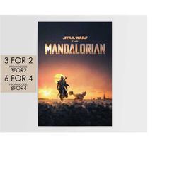 the mandalorian star wars poster - tv movie poster art film print gift swm005