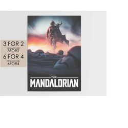 the mandalorian star wars poster - tv movie poster art film print gift swm001