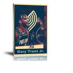 gary trent jr., portland trail blazers, nba sports prints, pop art prints, wall art, home decor art,sports player prints