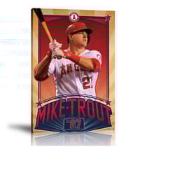 mike trout poster, mlb sports print, sports player print, framed art print , wall art, home decor, canvas print