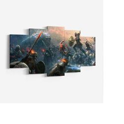 god of war game poster, god of war print wall decor, god of war canvas wall art, game poster gifts, ready to hang