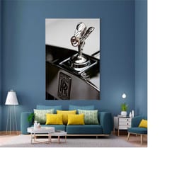 rolls-royce canvas, motivation ar poster, modern trendy framed art, canvas wall art home decor black/white framed or gal