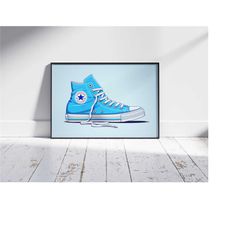 sneaker spectrum: allstar blue edition - hypebeast wall art, sneaker art, sneaker posters, digital download, sneaker wal