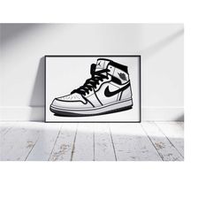 sneaker spectrum: white edition - hypebeast decor, wall art, digital download, shoe poster, sneakerhead art, stylish roo