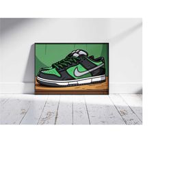sneaker spectrum: grass edition - hypebeast wall art, sneaker art, sneaker posters, digital download, sneaker wallpaper,