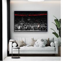 kawhi leonard buzzer beater poster, nba fan gift, kawhi leonard canvas, toronto raptors, basketball gift, nba canvas, to