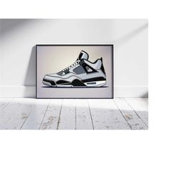 sneaker spectrum: gray edition - hypebeast wall art, sneaker art, sneaker posters, digital download, sneaker wallpaper,