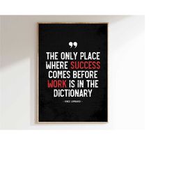 motivational quote poster | success and work | high-resolution digital print | office decor | inspirational wall art | g