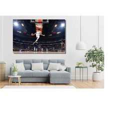 giannis antetokounmpo dunk canvas wall ar,giannis antetokounmpo poster, milwaukee bucks canvas, nba fan gift, room wall